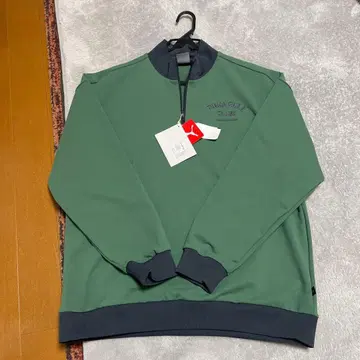 PUMA 그린 하프 지퍼 골프웨어 L