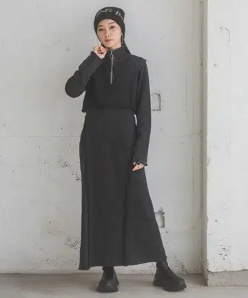 하프 ZIP 리메이크 우라케 원피스 jeanasis