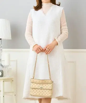 프리마셰레르 2WAY 트위드 점퍼 스커트