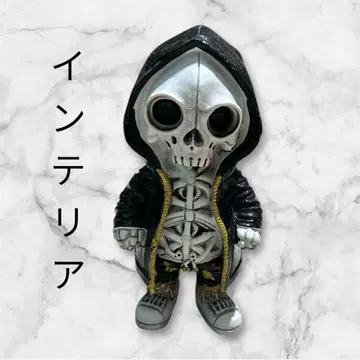 스트릿 해골 스켈레톤 캐릭터 피규어 약 15cm 입상