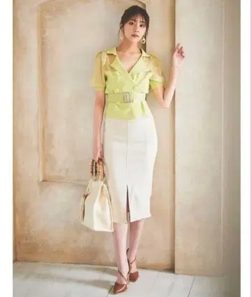 [택 포함 새상품] ROYAL PARTY 껌 스트레치 타이트 스커트 S