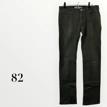 슬림핏 스트레이트 팬츠 카키 82 심플 데일리 캐주얼