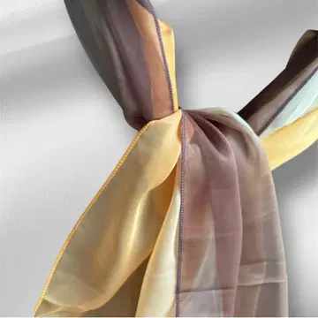 그라데이션 스톨 ( 오렌지 브라운 ) 럭셔리