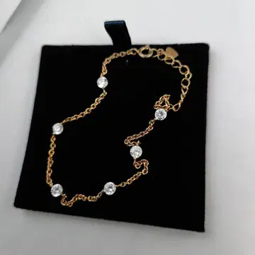 골드 도금 크리스탈 비즈 목걸이