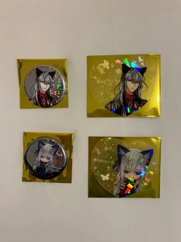 악마고양이 난자 시로 캔뱃지 클리어카드