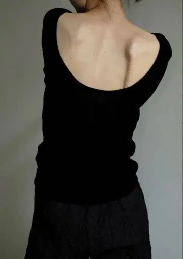 littlesuzie 2WAY VELVET TULLE TOP BLACK