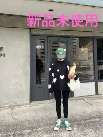 새상품 mite motif Heart Knit 하트 니트 스웨터