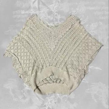 아이보리 레이스 니트 반팔