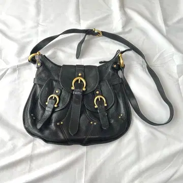 COCCINELLE Y2K 숄더백 가죽 블랙 골드