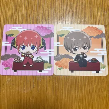 은혼 긴파치 찻집 코스터 2장 세트 오키타 카구라