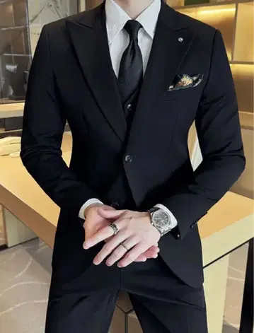 블랙 턱시도 슬림핏