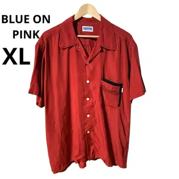 BLUE ON PINK 블루온핑크 레이온 셔츠 XL 빈티지