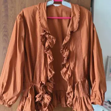 PINKHOUSE 핑크하우스 오버 블라우스 리본 프릴