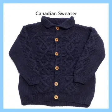 Canadian Sweater 코위찬 니트 가디건 네이비