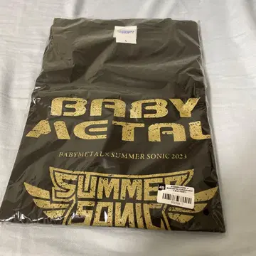 썸머 소닉 x BABYMETAL 티셔츠 블랙 x 골드