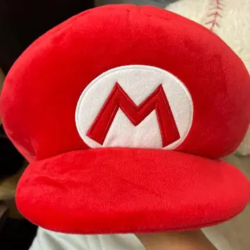 마리오 모자 빨간색 플리스 소재