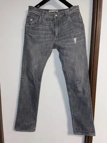 Poheme bohemian 그레이 스트레이트 데님 46