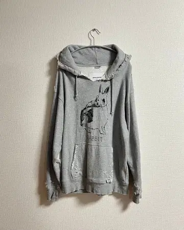 TEPPEI FURUYAMA 23AW 데미지 가공 프린트 후드티