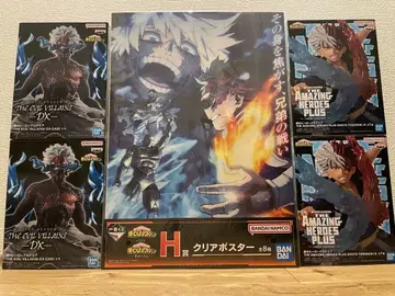 나의 히어로 아카데미아 다비 쇼토 피규어 4개 세트 클리어 포스터 포함