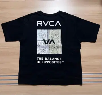 RVCA 백 프린트 T셔츠 M 블랙