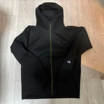 Champion 풀 집업 후드티 블랙