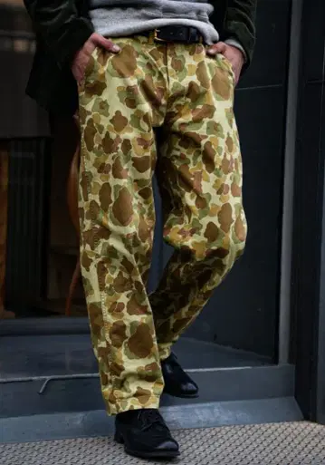 거의 미사용 24SS BONCOURA 워크 팬츠 30 덕 헌터 카모