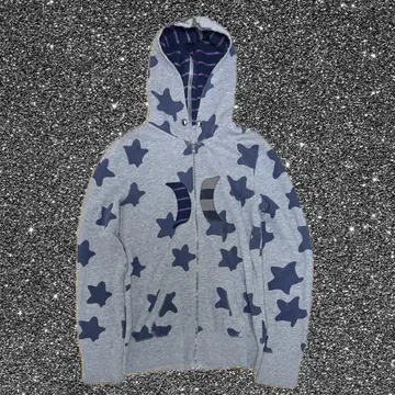 00s unknown 별 지퍼 후드티 크롭 기장 M y2k 헤이세이