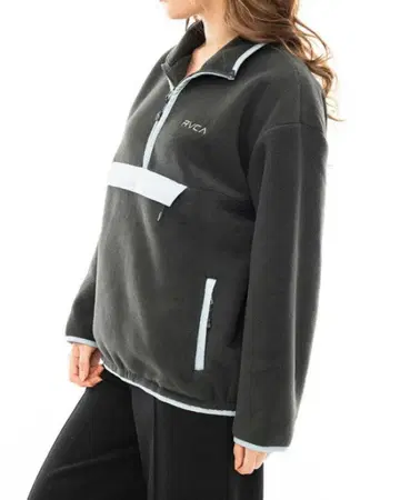 RVCA 루카 플리스 하프 집업 아우터 S 풀오버