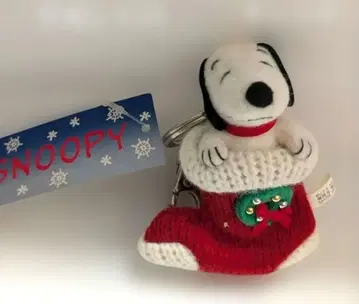 헤이세이 레트로! SNOOPY 크리스마스 마스코트 키링 택 포함 산리오