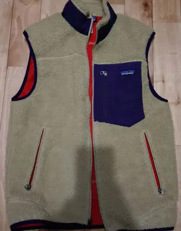 patagonia 플리스 베스트 S 사이즈 베이지/퍼플