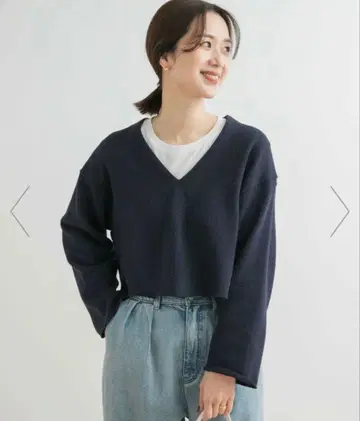 URBAN RESEARCH DOORS 미들 인레이 V넥 풀오버