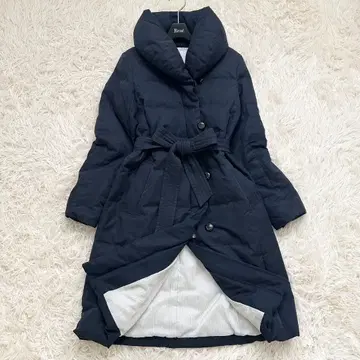 매킨토시 철학 숄카라 롱 다운 코트 다크 네이비 M