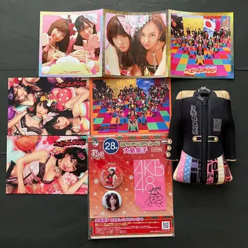 AKB48 헤비 로테이션 세트 필통 엽서 3장 오시마 유코 캔뱃지