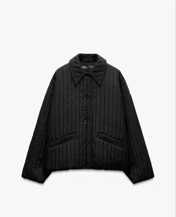 ZARA 하트 버튼 퍼프 자켓