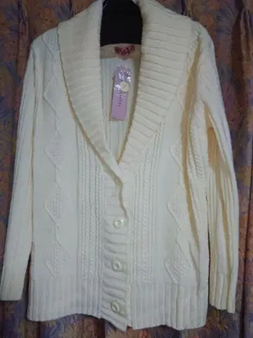 MINT BREEZE LL 사이즈 긴팔 가디건 아이보리 컬러