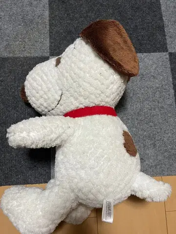 강아지 봉제 인형 빨간 목걸이 포함