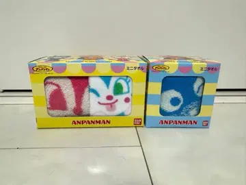 날아라! 호빵맨 짤랑이 세균맨 미니 타월 3개