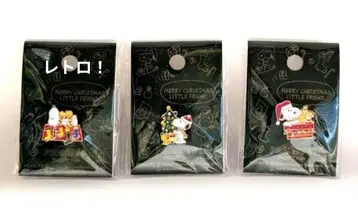 레트로! SNOOPY 크리스마스 핀 배지 3개 세트 미개봉 레어!