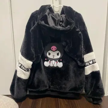 쿠로미 퍼 자켓 블랙 화이트 palelfy 가격 인하