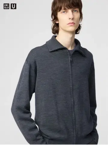 유니클로 U 더블 페이스 풀 지퍼 자켓