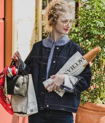 BONLECILL 노카라 오버 데님 자켓/G 자켓