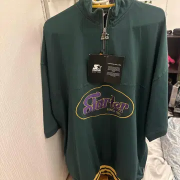 STARTER (스타터) 브랜드 로고 자수 하프 지퍼 맨투맨 트레이닝복