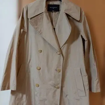 BEATING HEART 베이지 더블 트렌치코트 이탈리아 원단
