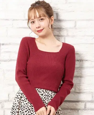 INGNI 리브 스퀘어 니트