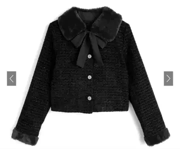 GRL 티펫 포함 라메 트위드 비쥬 자켓[gn555] 블랙