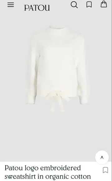 Patou 로고 자수 맨투맨