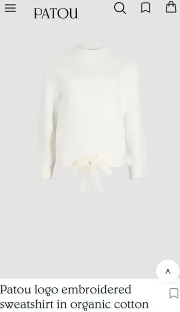 Patou 로고 자수 맨투맨