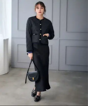 12Twelve Agenda 블랙 퀼팅 자켓