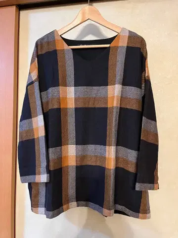 써니 클라우드 울 체크 풀오버