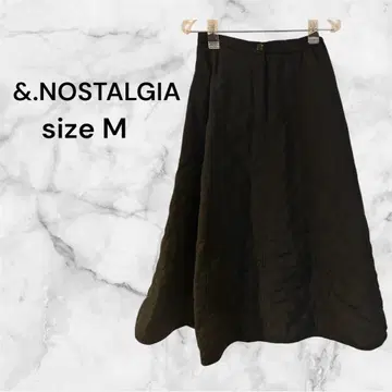 &.NOSTALGIA 퀼팅 스커트 롱 스커트